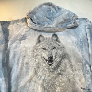 The Mountain Unisex Pullover Wolf Hoodie Size 2XL
